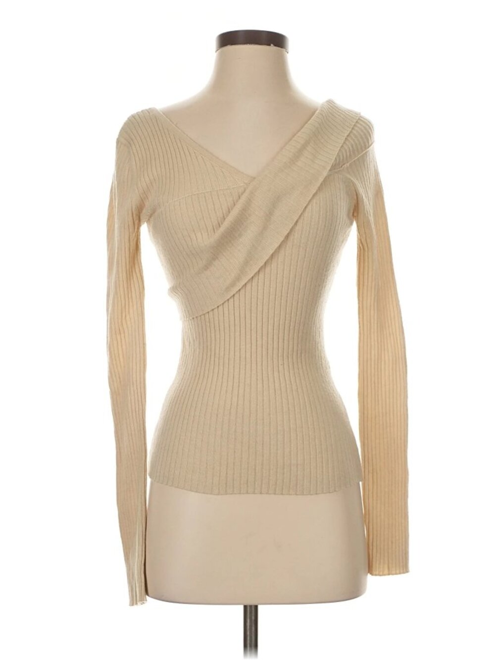 REVOLVE Lovers + Friends XS Tan Pullover Wrap Sweater